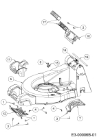 Cub Cadet Ersatzteile Motormäher mit Antrieb XM1 DR46 12B-YAKC603 (2020) Mähwerksgehäuse, Stange für Heckklappe
