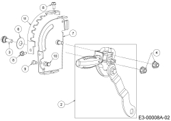Cub Cadet Ersatzteile Motormäher mit Antrieb XM1 DR46 12B-YAKC603 (2020) Höhenverstellhebel, Raste