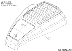 Cub Cadet Ersatzteile Motormäher mit Antrieb XM1 DR46 12A-YAKC603  (2018) Motorhaube ab 10.03.2018