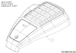 Cub Cadet Ersatzteile Motormäher mit Antrieb LM2 DR46es 12BCTQS7603  (2018) Motorhaube ab 01.12.2017
