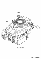 Ersatzteile WOLF-Garten Benzin Rasenmäher mit Antrieb A 5300 A Typ: 12A-POKC650 (2019) Motor MTD 