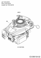 Cub Cadet Ersatzteile Motormäher mit Antrieb XM1 DR46 12A-YAKC603  (2018) Motor MTD ab 10.03.2018