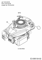 Ersatzteile WOLF-Garten Benzin Rasenmäher mit Antrieb A 5300 A Typ: 12A-POKC650  (2018) Motor MTD ab 10.03.2018 