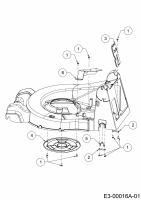 Ersatzteile WOLF-Garten Benzin Rasenmäher mit Antrieb Expert 46 B S Typ: 12A-YA5L650  (2020) Abdeckungen, Achslager hinten 