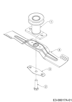 Cub Cadet Ersatzteile Motormäher mit Antrieb XM1 DR46 12B-YAKC603 (2020) Messer, Messeraufnahme