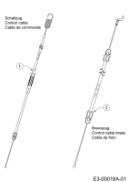 Cub Cadet Ersatzteile Motormäher mit Antrieb XM1 DR46 12B-YAKC603 (2020) Bremszug, Schaltzug