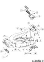Cub Cadet Ersatzteile Motormäher mit Antrieb XM3 ER53 12AQZBK2603 (2019) Leitstück hinten, Mähwerksgehäuse, Stange für Heckklappe, Seitenverkleidungen