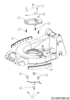 Cub Cadet Ersatzteile Motormäher mit Antrieb XM3 ER53 12AQZBK2603 (2019) Stoßdämpfer, Zwischenring Motor