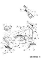 Cub Cadet Ersatzteile Motormäher mit Antrieb XM2 ER53 12AQZALQ603 (2020) Leitstück hinten, Mähwerksgehäuse, Stange für Heckklappe, Seitenverkleidungen
