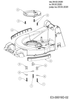 Cub Cadet Ersatzteile Motormäher mit Antrieb XM2 ER53 12AQZALQ603 (2020) Stoßdämpfer, Zwischenring Motor bis 29.02.2020