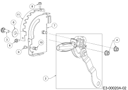 Cub Cadet Ersatzteile Motormäher mit Antrieb XM2 ER53 12AQZALQ603 (2020) Höhenverstellhebel, Raste