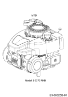 Cub Cadet Ersatzteile Motormäher mit Antrieb XM1 ER53 12B-ZAJ4603 (2019) Motor MTD