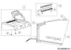 Cub Cadet Ersatzteile Motormäher mit Antrieb XM2 ER53 12AQZAEQ603  (2018) Grasfangsack, Heckklappe