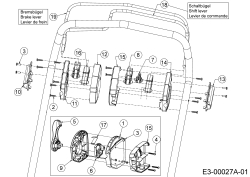 Cub Cadet Ersatzteile Motormäher mit Antrieb XM2 ER53 12AQZALQ603 (2020) Bremsbügel, Geschwindigkeitsregelung, Schaltbügel