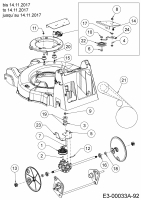 Ersatzteile WOLF-Garten Benzin Rasenmäher mit Antrieb Expert 46 B SP Typ: 12ABYA7F650  (2018) Getriebe, Keilriemen, Variator 