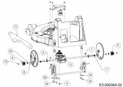 Cub Cadet Ersatzteile Motormäher mit Antrieb XM2 ER53 12AQZALQ603 (2020) Getriebe, Keilriemen