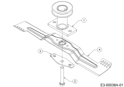 Cub Cadet Ersatzteile Motormäher mit Antrieb XM2 ER53 12AQZAEQ603 (2019) Messer, Messeraufnahme