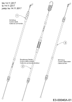 Cub Cadet Ersatzteile Motormäher mit Antrieb XM2 ER53e 12ARZA9A603  (2018) Bowdenzüge bis 14.11.2017