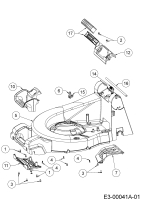 Cub Cadet Ersatzteile Motormäher mit Antrieb XM2 ER53e 12BRZA9A603 (2019) Leitstück hinten, Mähwerksgehäuse, Stange für Heckklappe, Seitenverkleidungen