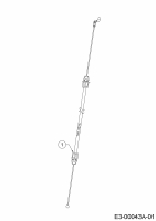Ersatzteile WOLF-Garten Benzin Rasenmäher ohne Antrieb OMEGA 46 BP Typ: 11A-YA5E650 (2019) Bremszug 