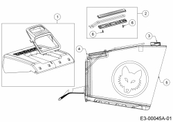 Ersatzteile WOLF-Garten Benzin Rasenmäher mit Antrieb Expert 46 B S Typ: 12A-YA5L650  (2018) Grasfangsack, Heckklappe 