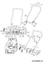 Ersatzteile WOLF-Garten Benzin Rasenmäher mit Antrieb Expert 46 B S Typ: 12A-YA5L650  (2019) Holm 