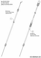 Ersatzteile WOLF-Garten Benzin Rasenmäher mit Antrieb Expert 53 B S Typ: 12A-ZA7F650  (2018) Bremszug, Schaltzug bis 26.02.2018 