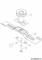 Ersatzteile WOLF-Garten Benzin Rasenmäher mit Antrieb Expert 46 B S Typ: 12A-YA5L650  (2018) Messer, Messeraufnahme 