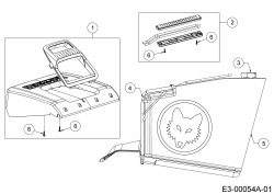 Ersatzteile WOLF-Garten Benzin Rasenmäher mit Antrieb Expert 53 B S Typ: 12A-ZA7F650  (2018) Grasfangsack, Heckklappe 