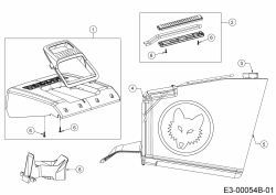 Ersatzteile WOLF-Garten Benzin Rasenmäher mit Antrieb OMEGA1 53 B S Typ: 12A-ZA7F650 (2020) Grasfangsack, Heckklappe 