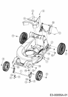 Ersatzteile WOLF-Garten Benzin Rasenmäher mit Antrieb OMEGA2 53 B ES V Typ: 12ARZA9B650 (2020) Höhenverstellung 