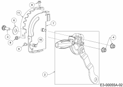 Ersatzteile WOLF-Garten Benzin Rasenmäher mit Antrieb Expert 53 B S Typ: 12A-ZA7F650  (2018) Höhenverstellhebel, Raste 