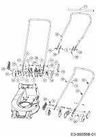 Ersatzteile WOLF-Garten Benzin Rasenmäher mit Antrieb OMEGA1 53 B S Typ: 12A-ZA7F650 (2020) Holm 