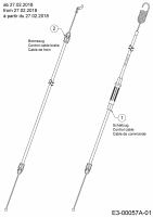 Ersatzteile WOLF-Garten Benzin Rasenmäher mit Antrieb Expert 53 B S Typ: 12A-ZA7F650  (2018) Bremszug, Schaltzug ab 27.02.2018 