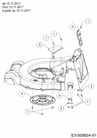 Ersatzteile WOLF-Garten Benzin Rasenmäher mit Antrieb Expert 46 B SP Typ: 12ABYA7F650  (2018) Abdeckungen, Achslager hinten ab 15.11.2017 