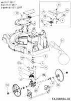 Ersatzteile WOLF-Garten Benzin Rasenmäher mit Antrieb Expert 46 B SP Typ: 12ABYA7F650  (2018) Getriebe, Keilriemen, Variator ab 15.11.2017 