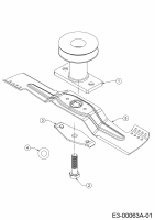 Ersatzteile WOLF-Garten Benzin Rasenmäher mit Antrieb Expert 46 B SP Typ: 12ABYA7F650  (2018) Messer, Messeraufnahme 