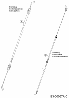 Ersatzteile WOLF-Garten Benzin Rasenmäher mit Antrieb Expert 46 W ES SP Typ: 12ACYAS7650  (2018) Bremszug, Schaltzug 