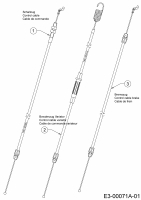Ersatzteile WOLF-Garten Benzin Rasenmäher mit Antrieb OMEGA2 53 B ES V Typ: 12ARZA9B650 (2019) Bowdenzüge 