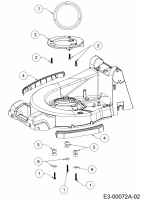 Ersatzteile WOLF-Garten Benzin Rasenmäher mit Antrieb OMEGA2 53 B ES V Typ: 12ARZA9B650 (2020) Stoßdämpfer, Zwischenring Motor 