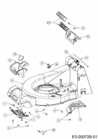 Ersatzteile WOLF-Garten Benzin Rasenmäher mit Antrieb OMEGA2 53 B ES V Typ: 12ARZA9B650 (2019) Mähwerksgehäuse 