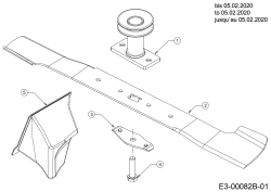 Cub Cadet Ersatzteile Motormäher mit Antrieb LM3 DR53es 12CCPVS7603 (2019) Messer, Messeraufnahme, Mulchstopfen bis 05.02.2020
