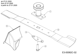 Cub Cadet Ersatzteile Motormäher mit Antrieb LM3 ER53s 12BBPV7D603 (2020) Messer, Messeraufnahme, Mulchstopfen ab 27.01.2020