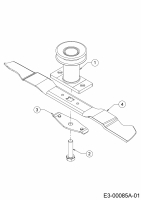 Ersatzteile Black-Line Motormäher mit Antrieb BL 46/170 H Typ: 12B-TAKQ683  (2021) Messer, Messeraufnahme