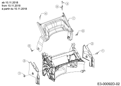 Cub Cadet Ersatzteile Motormäher mit Antrieb LM3 CR46s 12BBTV5E603 (2019) Abdeckung hinten, Holmbraketten ab 10.11.2018