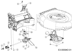 Cub Cadet Ersatzteile Motormäher mit Antrieb LM2 CR46 12B-TS5C603 (2019) Getriebe, Keilriemen bis 30.04.2019