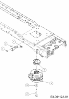 Ersatzteile Tigara Rasentraktoren TG 222/117 HBI Typ: 13BAA1KT649  (2019) Elektromagnetkupplung, Motorkeilriemenscheibe