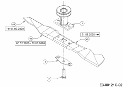 Ersatzteile Black-Line Motormäher mit Antrieb BL 4553 S Typ: 12C-PF5E683 (2020) Messer, Messeraufnahme