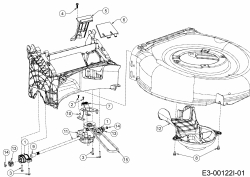 Ersatzteile MTD Benzin Rasenmäher mit Antrieb SP 46 B Typ: 12B-TABG600 (2020) Getriebe, Keilriemen 