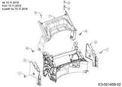 Cub Cadet Ersatzteile Motormäher mit Antrieb LM2 DR46es 12CCTQS7603 (2019) Abdeckung hinten ab 10.11.2018